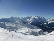 Vue en direction du Wetterhorn et du Finsteraarhorn