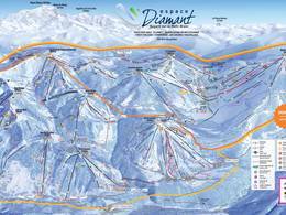Plan des pistes Espace Diamant – Les Saisies/Notre-Dame-de-Bellecombe/Praz sur Arly/Flumet/Crest-Voland