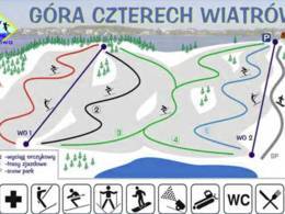 Plan des pistes Gora Czterech Wiatrow – Maragowo