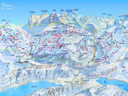 Plan des pistes Kleine Scheidegg/Männlichen – Grindelwald/Wengen