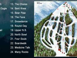 Plan des pistes Bear Paw Ski Bowl