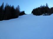 Piste noire en direction de la vallée
