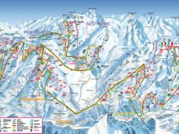 Plan des pistes Via Lattea (Voie Lactée) – Montgenèvre/Sestrières/Sauze d’Oulx/San Sicario/Clavière