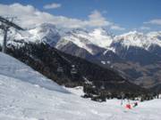 Piste près du Bernhard Glück et vue sur la vallée